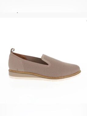 Adam Tucker Women's Slip-On Perforated Knit Loafer - Taupe Size 5.5